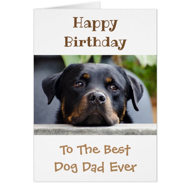 Birthday Dog Dad World's Best Ever Pet Photo (Voorkant)