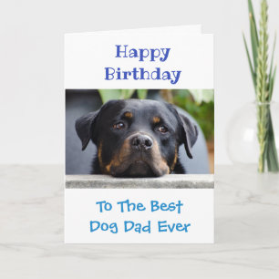 Birthday Dog Dad World's Best Ever Pet Photo Kaart