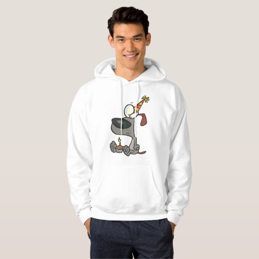 Birthday Dog die een partijenPet heeft Hoodie (Voorkant volledig)