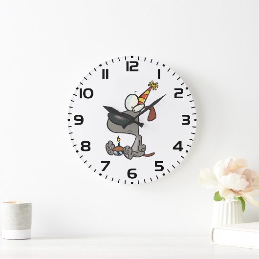 Birthday Dog Grote Klok