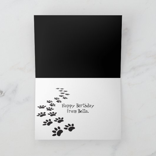 Birthday Dog Humor Kaart (Binnen)