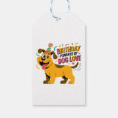 Birthday Dog Love Party Illustration Cadeaulabel (Achterkant)