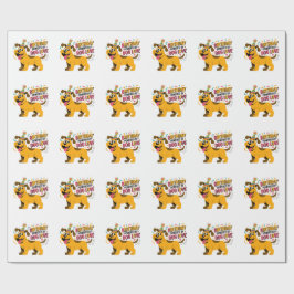 Birthday Dog Love Party Illustration Cadeaupapier