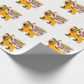 Birthday Dog Love Party Illustration Cadeaupapier (Hoek)