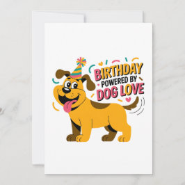 Birthday Dog Love Party Illustration Feestdagenkaart