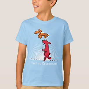Birthday Dog met ballondier T-shirt