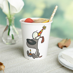 Birthday Dog Papieren Bekers
