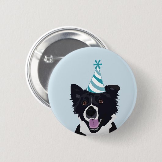 Birthday Dog Pin Ronde Button 5,7 Cm (Voorkant /achterkant)