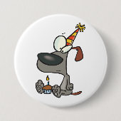 Birthday Dog Ronde Button 7,6 Cm (Voorkant)