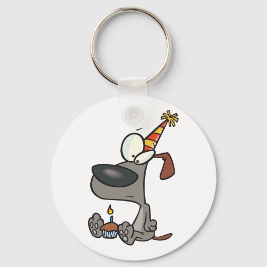 Birthday Dog Sleutelhanger (Achterkant)