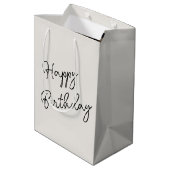 Birthday Dog Tail with Sunglasses Medium Cadeauzakje (Achterkant Gekanteld)