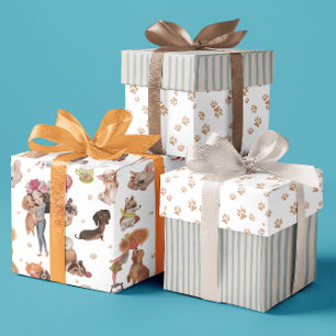 Birthday Dog Wrapping Paper Sheets