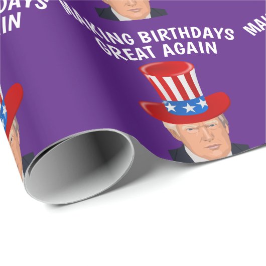 BIRTHDAY DONALD TRUMP WRAPPING PAPIER (Rol Hoek)