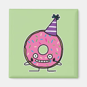 Birthday Donut roze ijsveren pet Magneet