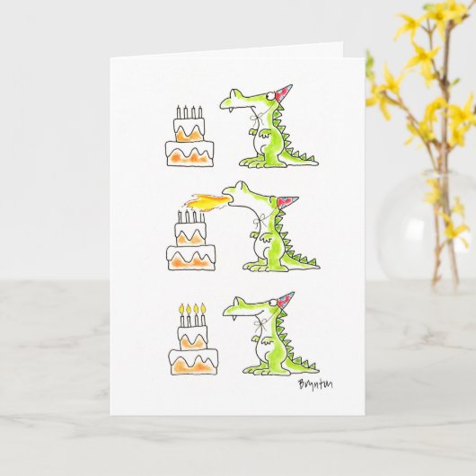 BIRTHDAY DRAGON door Boynton Kaart (Gele Bloem)