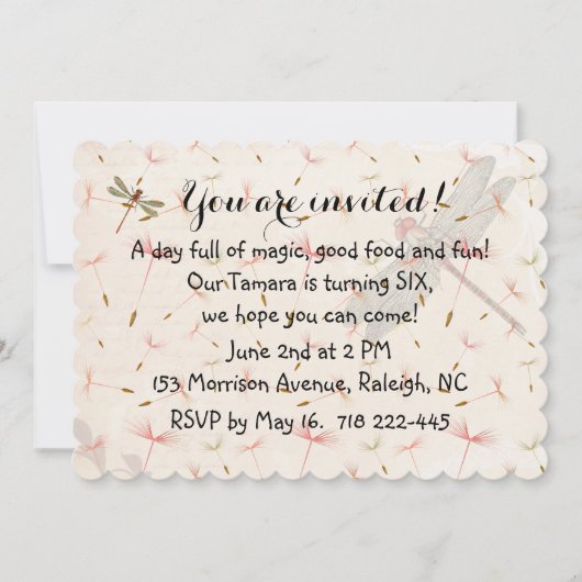 Birthday Dragonflies Kaart (Voorkant)