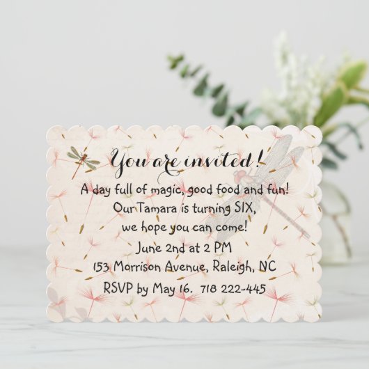 Birthday Dragonflies Kaart (Staand voorkant)