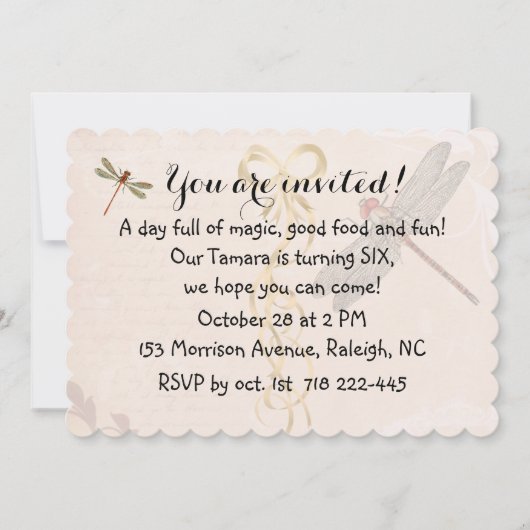 Birthday Dragonflies Kaart (Voorkant)