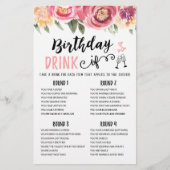 Birthday DRINK IF editable Birthday Party game (Voorkant)
