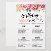 Birthday DRINK IF editable Birthday Party game (Voorkant / Achterkant)