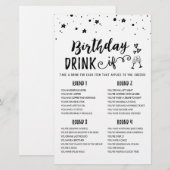 Birthday DRINK IF editable Birthday Party game (Voorkant / Achterkant)