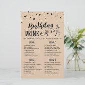 Birthday DRINK IF editable Birthday Party game (Staand voorkant)