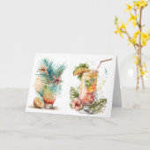 Birthday Drink Kaart (Gele Bloem)