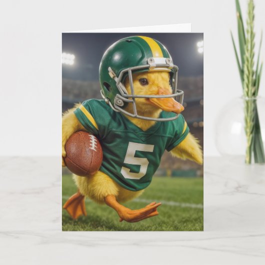 Birthday Duck Football Player #5 Kaart (Voorkant)
