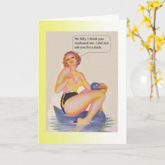 Birthday Duck Kaart (Gele Bloem)
