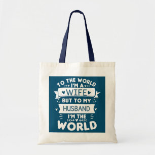 Birthday echtgenote grafisch gezegde vrouw naar de tote bag