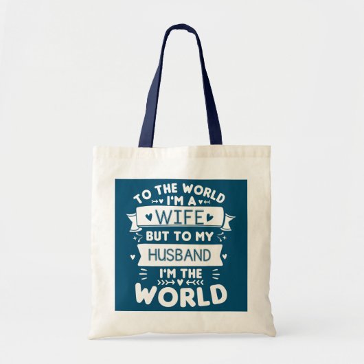 Birthday echtgenote grafisch gezegde vrouw naar de tote bag (Voorkant)
