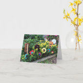 Birthday! Een kleurrijke tuin van Ukuleles Kaart (Gele Bloem)