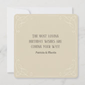 Birthday Elegant floral hart voor dierbare C0709 Kaart (Achterkant)