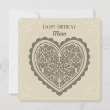 Birthday Elegant floral hart voor dierbare C0709