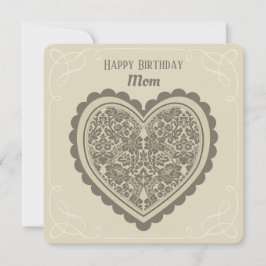 Birthday Elegant floral hart voor dierbare C0709 Kaart