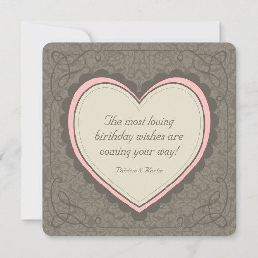 Birthday Elegant  Morris Style C0711 Kaart (Achterkant)