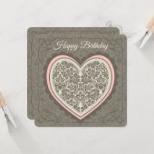 Birthday Elegant  Morris Style C0711 Kaart (Voorkant / Achterkant in situ)