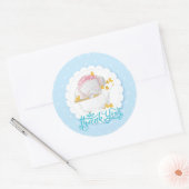 Birthday Elephant Bedankt Ronde Sticker (Envelop)