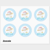 Birthday Elephant Bedankt Ronde Sticker (Vel)