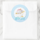 Birthday Elephant Bedankt Ronde Sticker (Tas)