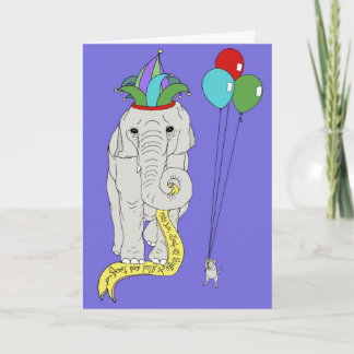 Birthday Elephant Kaart