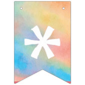 Birthday Elephant Pastel Bunch of Balloons Drawing Vlaggetjes (Eerste vlag)