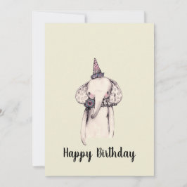 Birthday Elephant Sketch Birthday Wenskaart