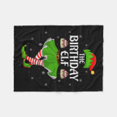 Birthday Elf Christmas Family Girls Women Elf Squa Fleece Deken (Voorkant (Horizontaal))