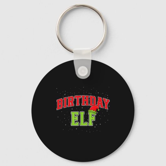 Birthday Elf Christmas Family Matching Group Xmas  Sleutelhanger (Voorkant)