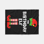 Birthday Elf Matching Group Family Holiday Christm Fleece Deken (Voorkant (Horizontaal))