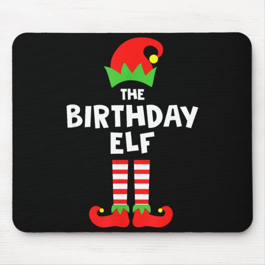 Birthday Elf Matching Group Family Holiday Christm Muismat (Voorkant)