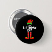 Birthday Elf Matching Group Family Holiday Christm Ronde Button 5,7 Cm (Voorkant /achterkant)