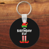 Birthday Elf Matching Group Family Holiday Christm Sleutelhanger (Voorkant)