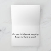 BIRTHDAY/ELKE DAG-UW HAND IN MINE KAART (Binnen)